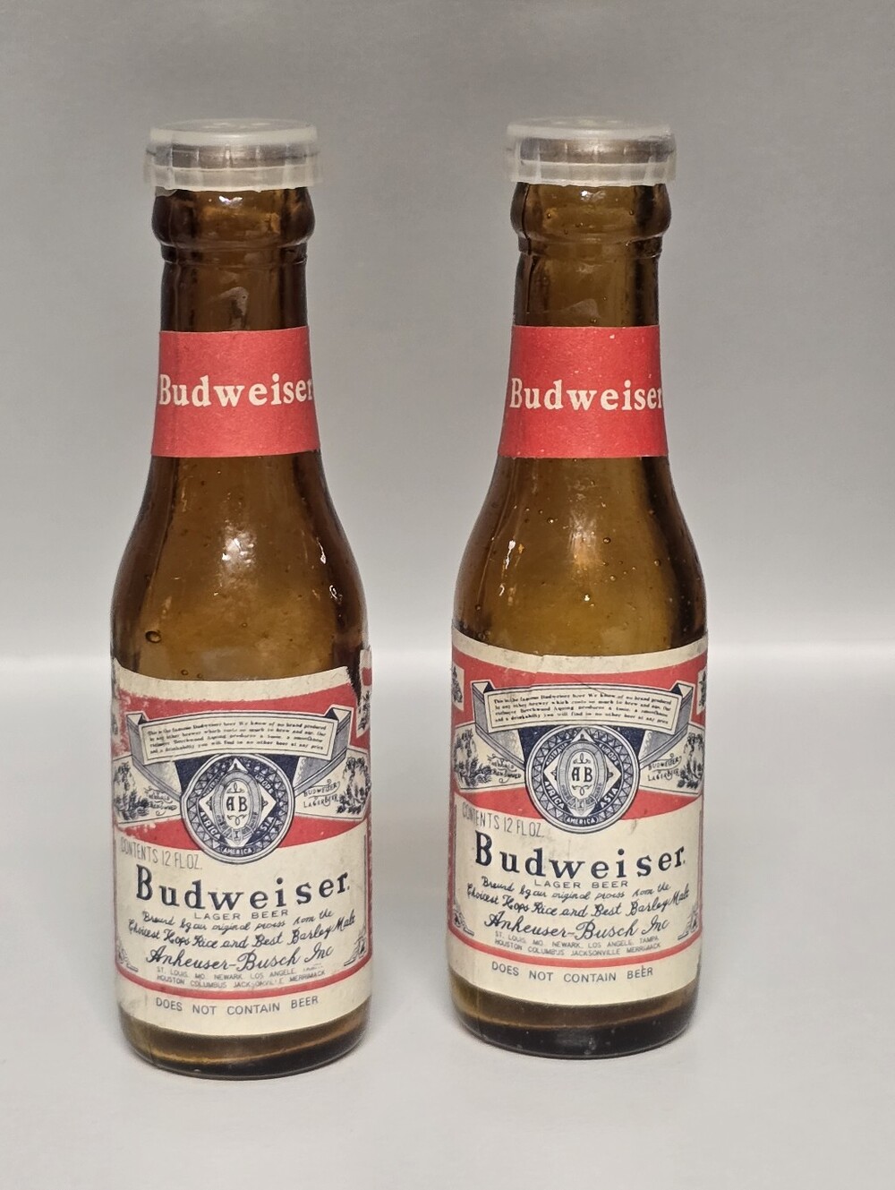 Vintage novelty beer bottle salt & pepper shakers